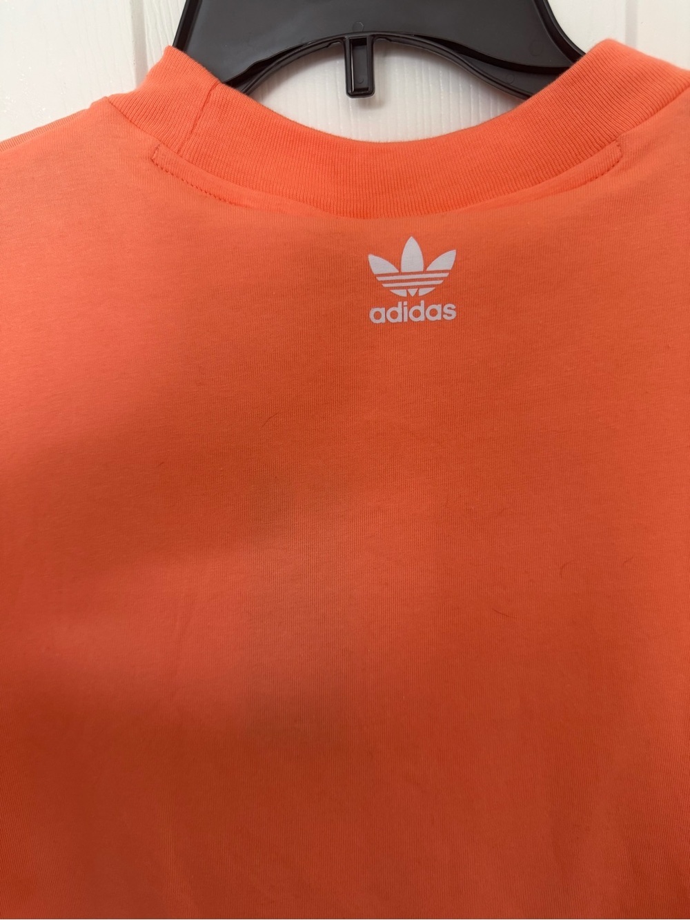 adidas Coral-Orange Trefoil Crewneck Tee - Picture 5 of 5